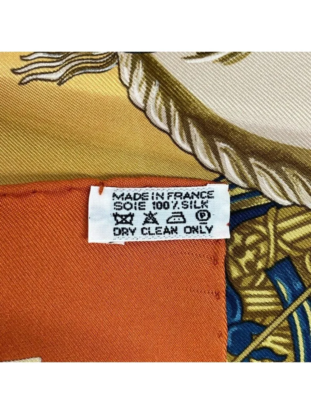 Hermes Scarf Carre 90 Orange Light Brown Multi le Triomphe du Paladin Victory
